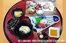デモンストレーションされた 日本料理の品々